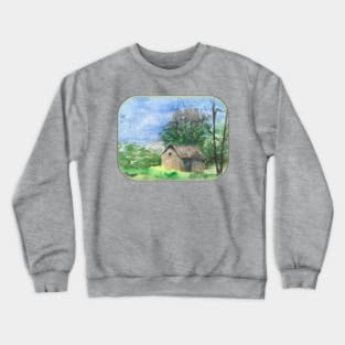 House on Green Grass Crewneck Sweatshirt